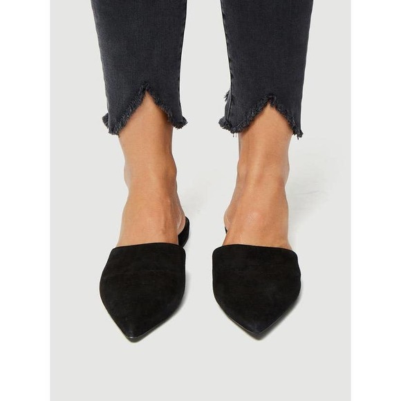 Frame Denim Jeans 23 Black Le Skinny De Jeanne Crop Tull Mid Rise Raw Hem - Picture 6 of 14